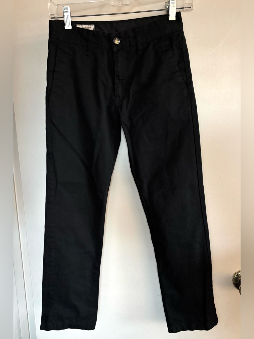VOLCOM Black Chino Pant Boys Size 25 / 10 Regular